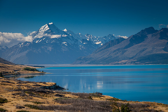 MT AORAKI FROM LAKE TEKAPO